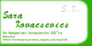 sara kovacsevics business card